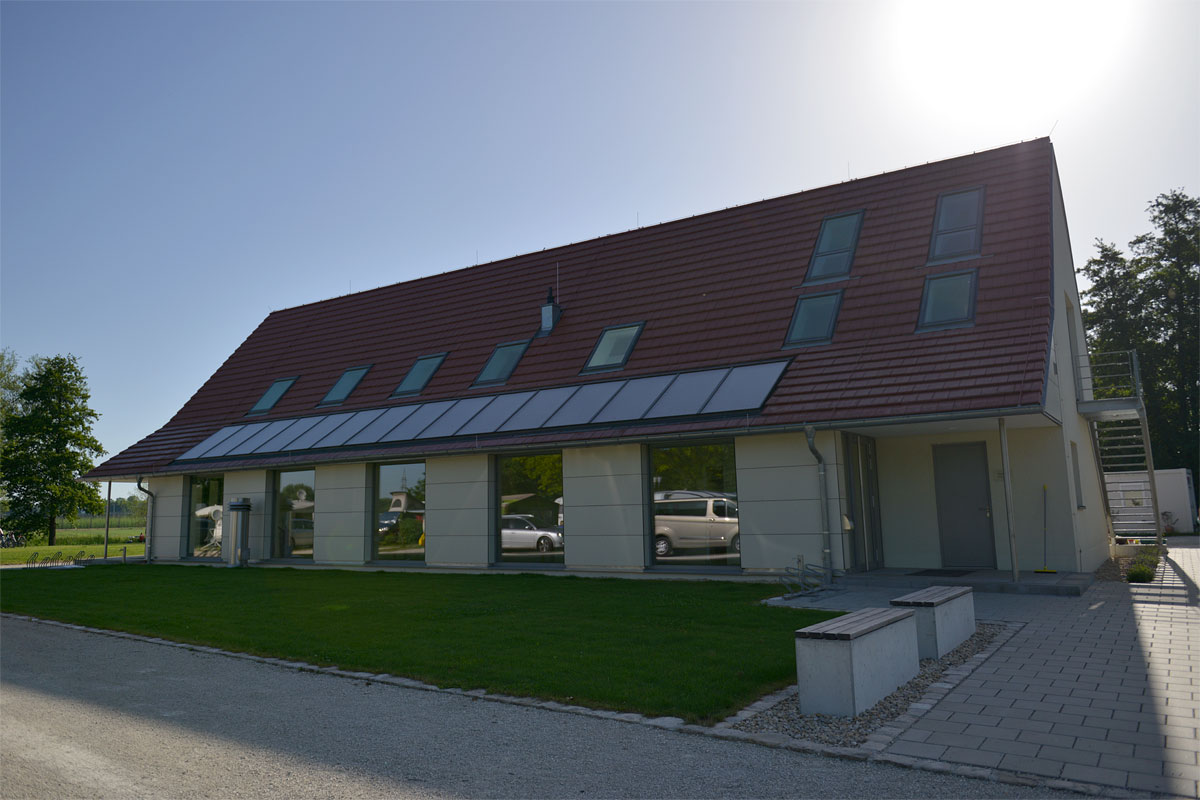 A Neustadt an de Donau-ban található kemping új kiszolgáló épülete.